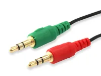 Equip Audiokabel Splitter 3.5mm2x3.5mm BuSt grünrot Polybeutel