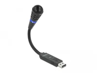 Delock Mikrofon USB Schwanenhals mit Mute Button, Uni-Direktional - Typ: Einzelmikrofon - Bauweise: Schwanenhals - Anwendungsbereich: Konferenz - Wandlerprinzip: Keine Angabe - Richtcharakteristik: Niere - Umschaltbare Richtcharakteristik: Nein