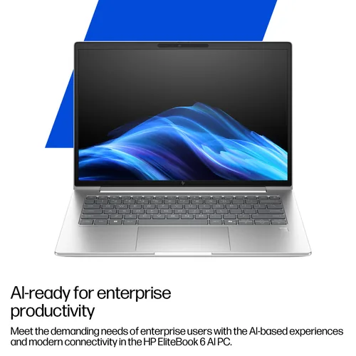 HP EliteBook 6 G1a AI PC AMD Ryzen™ 5 230 Laptop 35,6 cm (14") WUXGA 16 GB DDR5-SDRAM 512 GB SSD Wi-Fi 7 (802.11be) Windows 11 Pro Silber