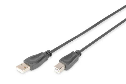 Digitus AK-300105-018-S USB cable USB 2.0 USB A USB B 0.48 Gbit/s Black