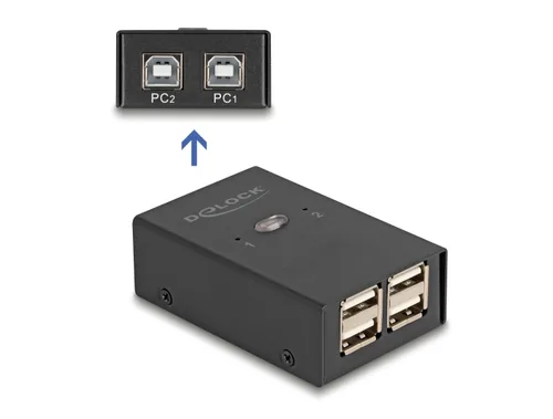 DELOCK USB 2.0 Switch für 2 PC an 4 Geräten