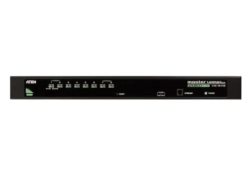 Aten KVM Switch CS1308 - Konsolen Ports: USB 2.0 - PS/2 - VGA - Computer Ports: PS/2 - USB 2.0 - VGA - KVM-Art: Lokal - Anzahl Geräte: 8 - Montage: 19 Rack - Stromversorgung: Externes Netzteil