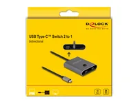 Delock USB 10 Gbps USB Type-C Switch 2 auf 1 bidirektional 8K