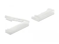 Delock Flachbandkabelhalter mit Verschlussclip selbstklebend natur 10 Stück