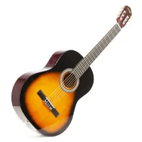 MAX Konzertgitarre SoloArt Set Sunburst - Griffbrett: Ahorn - Decke: Linde - Decke massiv: Nein - Gitarrengrösse: 4/4 - Mensur: 65 cm - Ausführung: Rechtshänder