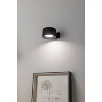 EGLO Leuchten Wandleuchte MURAGLIE LED Touch rund Schwarz - Smart Home: Nicht kompatibel - Dimmbar: dimmbar - Anwendungsbereich: Indoor - Betriebsart: Akkubetrieb - Zusätzliche Ausstattung: Berührungssensor - Tragbar - Variable Farbtemperatur - Lampensock
