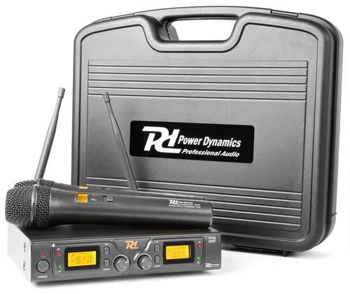 Power Dynamics PD782 - Wandlerprinzip: Dynamisch - Richtcharakteristik: Niere - Bauweise: Empfänger - Handsender - Anschlüsse: XLR - 6.3 mm Klinke - Signalverarbeitung: Analog - Betriebsart: Batteriebetrieb - Netzbetrieb