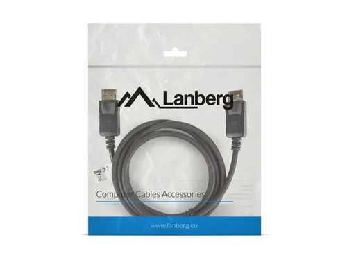 LANBERG Displayport MM 19 PIN V1.2 Kabel 1,8m 4K schwarz