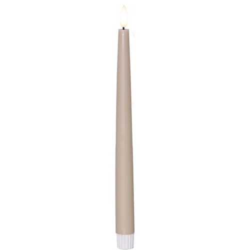 Star Trading LED-Stabkerzen Set Flamme Slim, 2 Stück, Beige - Betriebsart: Batteriebetrieb - Fernbedienung: Ja - Aussenanwendung: Nein - Höhe: 28.5 cm - Timerfunktion: Ja - Set: Ja