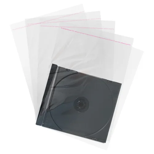 MediaRange CD Hüllen 100pcs Folientaschen 10.4mm transparent