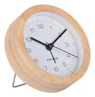 KARLSSON Klassischer Wecker Neat Round Bambus / Weiss - Funktionen: Weckfunktion - Ausstattung: Zeit - Displaytyp: Kein Display - Detailfarbe: Weiss - Funksignal: Nein - Betriebsart: Batteriebetrieb