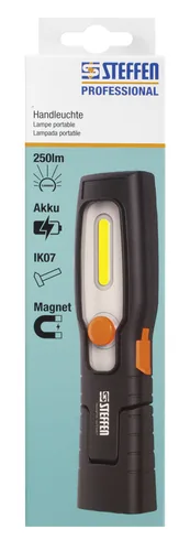 STEFFEN Handleuchte LED Worklight 65 00166 schwarz, Akku, 2.5W