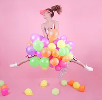 Partydeco Luftballon Uni Neon 5 Stück, Mehrfarbig, Ø 25 cm - Packungsgrösse: 10 Stück - Grösse: 25 cm - Motiv: Kein - Produkttyp: Luftballon - Material: Latex - Detailfarbe: Mehrfarbig
