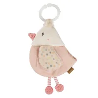 fehn Stoffbuch Vogel - Material: Baumwolle - Altersgruppe: Kleinkinder - Detailfarbe: Rosa - Weiss - Alter ab: 0 Monate