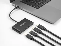 Delock USB-Hub 4 x USB 3.1 Typ-C - Stromversorgung: USB - Anzahl Ports: 4 - Detailfarbe: Schwarz - USB Standard: 3.1 Gen 2 (10 Gbps) - USB Anschluss 2 (Endgerät): USB C - USB Anschluss 1 (Quelle): USB C