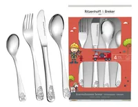 Ritzenhoff & Breker Kinderbesteckset Bernie 4-teilig - Art: Kinderbesteckset - Materialtyp: Metall - Material: Edelstahl - Eigenschaften: Keine Eigenschaft - Detailfarbe: Silber - Spülmaschinenfest: Ja