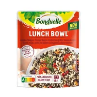 Bonduelle Fertiggericht Lunch Bowl Bulgur 250 g - Produkttyp: Gemüse - Nährwertangabe pro: 100 g - Energiegehalt (in kj): 547 KJ - Energiegehalt (in kcal): 130 Kcal - Fett: 2 g - Gesättigte Fettsäuren: 0.3 g