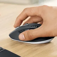 Logitech 920-008221 Tastatur Maus enthalten Universal RF Wireless + Bluetooth QWERTZ Deutsch Schwarz