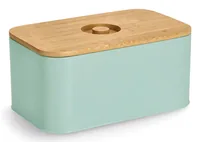 Zeller Present 25163 bread box Rectangular Bamboo, Mint colour Bamboo, Metal