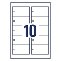 Avery Zweckform Hängeetiketten Tags 90 x 50 mm, 10 Blatt, 100 Stück - Klebehaftung: Keine - Drucker Kompatibilität: Inkjet - Laser - Anzahl Blatt: 10 × - Papierformat: A4 - Anzahl Etiketten: 100 - Etikettengrösse: 90 x 50 mm mm