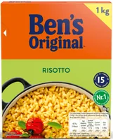 Ben's Original Risotto   2 kg - Produkttyp: Risotto - Nährwertangabe pro: 100 g - Energiegehalt (in kj): 639 KJ - Energiegehalt (in kcal): 150 Kcal - Fett: 0.2 g - Gesättigte Fettsäuren: 0.1 g