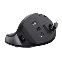 Trust Ergonomische Maus Bayo+ - Maus-Typ: Ergonomisch - Maus Features: Programmierbare DPI-Einstellung - Vertikales Design - Daumentaste - Silent-Tasten - Gelenkschonend - Scrollrad - Bedienungsseite: Rechtshänder - Detailfarbe: Schwarz - Verbindungsart: