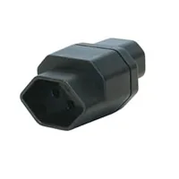 STEFFEN Adapterstecker C14 - T13 Schwarz - Detailfarbe: Schwarz - Stromanschluss Seite A: C14 - Schalter: Nein - Stromanschluss Seite B: T13 - Typ: Umwandlungsstecker