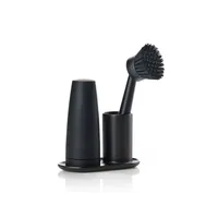 Zone Denmark Spültrogbutler-Set Singles 3er Set, 15 cm x 8.1 cm, Schwarz - Aufhängevorrichtung: Nein - Detailfarbe: Schwarz - Material: Silikon