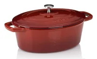 Kela Bräter Calido 23 cm, Rot - Material: Gusseisen - Topfart: Bräter - Kompatible Kochfelder: Glaskeramik - Gas - Halogen - Induktion - Antihaftbeschichtung: Ja - Detailfarbe: Rot - Set: Nein