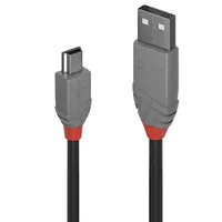 LINDY USB 2.0 Kabel Typ AMini-B Anthra Line MM 0.5m