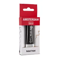 Amsterdam Acrylfarbe Reliefpaint 700 Schwarz deckend, 20 ml - Art: Acrylfarbe - Detailfarbe: Schwarz - Set: Nein - Verpackungseinheit: 1 Stück