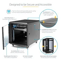 12U 36IN SERVER RACK CABINET .