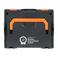 Brother ZPTOUCHLBOXXKOMPL valigetta porta attrezzi Custodia rigida Nero, Arancione