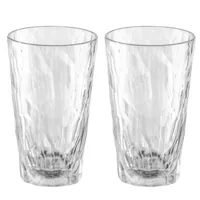 Koziol Trinkglas Superglas Club No. 6, 300 ml, 2 Stück, - Glas Typ: Trinkglas - Material: Kunststoff - Detailfarbe: Transparent - Höhe: 14.1 cm - Volumen: 300 ml