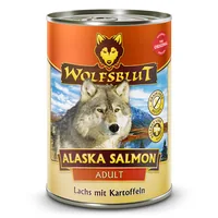 Wolfsblut Nassfutter Dog Alaska Salmon, 395 g - Tierbedürfnis: Kein besonderes Bedürfnis - Geschmacksrichtung: Fisch - Zertifikate: Keine Zertifizierung - Fleischsorte: Lachs - Futtereigenschaft: Getreidefrei - Ohne künstliche Zusätze - Glutenfrei - Ohne 