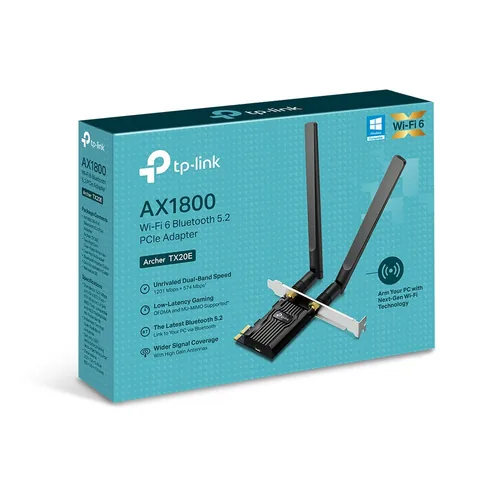 TP-LINK AX1800 DB WiFi 6 BT 5.2 PCI-E Archer TX20E