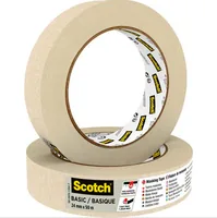 3M Scotch Abdeckband Basic 24 mm x 50 m, Beige - Breite: 24 mm - Länge: 50 m - Verpackungseinheit: 1 Stück - Detailfarbe: Beige - Klebehaftung: Stark haftend - Art: Abdeckband