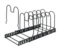 Wenko Deckel- und Pfannenhalter Für 6 Pfannen Schwarz - Detailfarbe: Schwarz - Spülmaschinenfest: Nein - Material: Metall