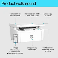 HP LaserJet MFP M140w Printer 600 x 600 DPI A4 Wi-Fi
