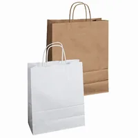 Brieger Geschenktasche 24 x 11 x 31 cm, Weiss - Material: Papier - Verpackungseinheit: 1 Stück - Motiv: Ohne Motiv - Detailfarbe: Weiss - Verpackungsart: Geschenktasche