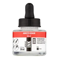 Amsterdam Acryltinte 105 Titanweiss deckend 30 ml - Art: Acryltinte - Detailfarbe: Weiss - Set: Nein - Verpackungseinheit: 1 Stück