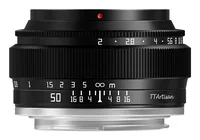 TTArtisan Festbrennweite 50mm F/2 – Sony E-Mount - Objektivtyp: Standard - Widerstandsfähigkeit: Keine Angabe - Filterdurchmesser: 43 mm - Brennweite Max.: 50 mm - Anzahl Gruppen: 5 - Anzahl Linsen: 6