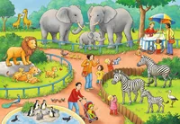 Ravensburger Puzzle Ein Tag im Zoo - Motiv: Tiere - Altersempfehlung ab: 4 Jahren - Tiefe: 26 cm - Eigenschaften: Keine Eigenschaft - Zertifikate: Keine Zertifizierung - Breite: 18 cm