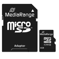 MediaRange SD MicroSD Card 32GB SD CL.10 inkl. Adapter