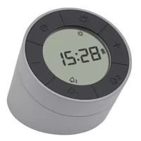TFA Dostmann Digitalwecker Time & Light Grau - Funktionen: Snooze-Funktion - Alarm - Weckfunktion - Licht - Ausstattung: Zeit - Hintergrundbeleuchtung - Displaytyp: Digital - Detailfarbe: Grau - Funksignal: Nein - Betriebsart: Kabel - USB
