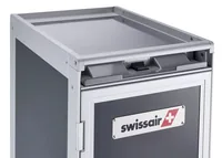 diaqua® Bartrolley Flugzeug Swissair Anthrazit, 30.1 x 103 cm - Tiefe: 40.5 cm - Breite: 30.1 cm - Höhe: 103 cm - Detailmaterial: Kunststoff - Aluminium - Grundmaterial: Metall
