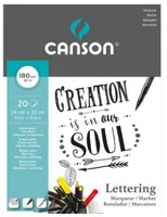 CANSON Letteringblock 24x32cm 400109921 20 Blatt, bright white, 180g