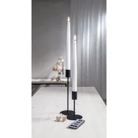 Star Trading LED-Stabkerzen Set Flamme Slim, 2 Stück, Weiss - Betriebsart: Batteriebetrieb - Fernbedienung: Ja - Aussenanwendung: Nein - Höhe: 28.5 cm - Timerfunktion: Ja - Set: Ja