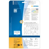 HERMA Labels transparent matt A4 48.3x25.4 mm film 1100 pcs.