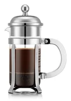 Bodum Kaffeebereiter Chambord Verchromt, Silber, 0.35 l - Materialtyp: Kunststoff - Material: Borosilikatglas - Kunststoff - Metall - Zubereitungssystem: Kanne - Anzahl Tassen: 3 × - Spülmaschinenfest: Nein - Fassungsvermögen: 0.35 l